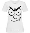 Women's T-shirt Smiley's angry White фото