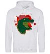 Men`s hoodie Crocodile swag sport-grey фото