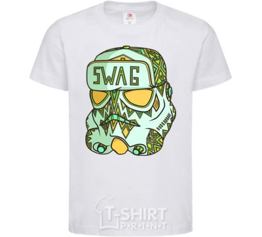 Kids T-shirt Swag face White фото