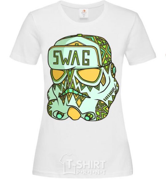 Women's T-shirt Swag face White фото