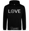 Men`s hoodie Love sad black фото