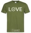 Мужская футболка Love sad Оливковый фото