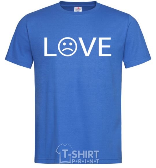 Мужская футболка Love sad Ярко-синий фото