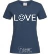 Women's T-shirt Love sad navy-blue фото