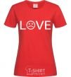 Женская футболка Love sad Красный фото