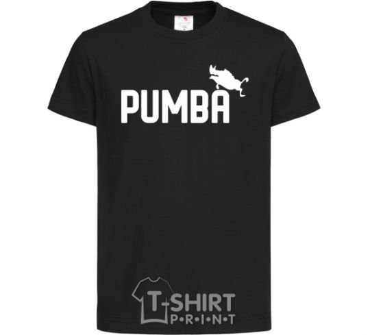 Kids T-shirt Pumba jump black фото