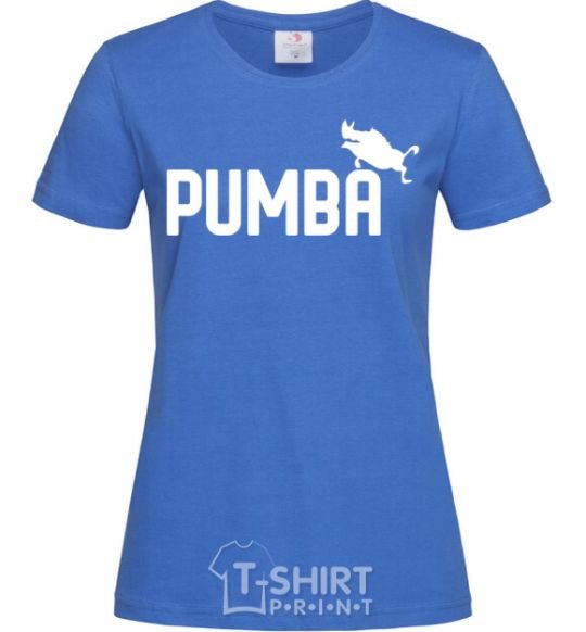 Women's T-shirt Pumba jump royal-blue фото