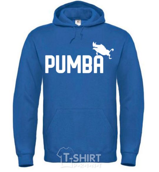 Мужская толстовка (худи) Pumba jump Сине-зеленый фото