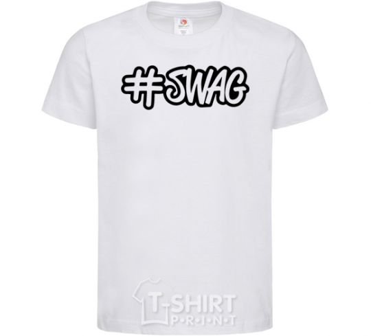 Kids T-shirt Swag line White фото