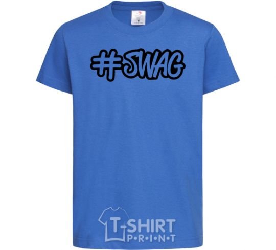 Kids T-shirt Swag line royal-blue фото