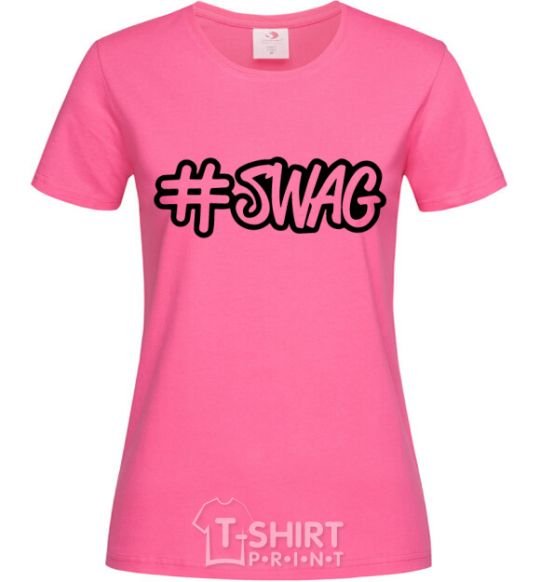 Женская футболка Swag line Ярко-розовый фото
