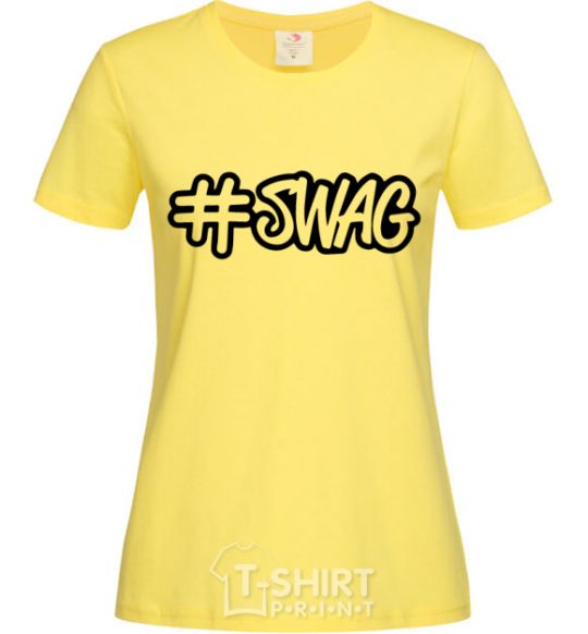 Women's T-shirt Swag line cornsilk фото