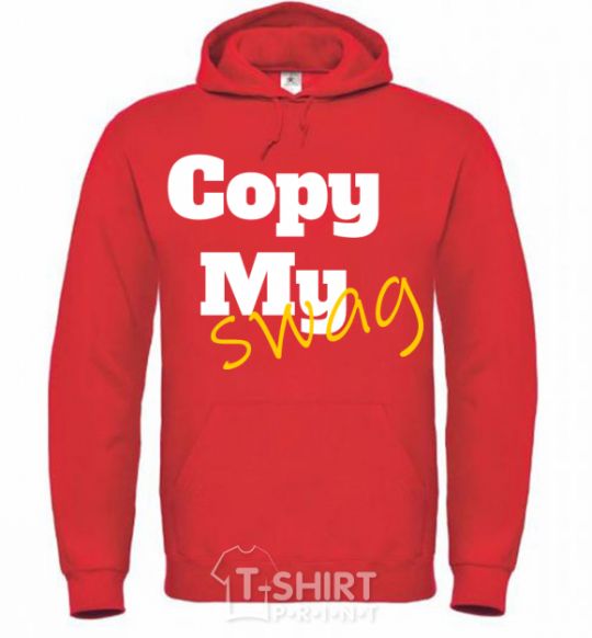 Men`s hoodie Copy my swag bright-red фото