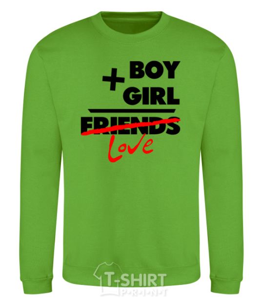 Sweatshirt Boy plus girl love orchid-green фото