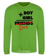 Sweatshirt Boy plus girl love orchid-green фото