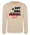 Sweatshirt Boy plus girl love sand фото