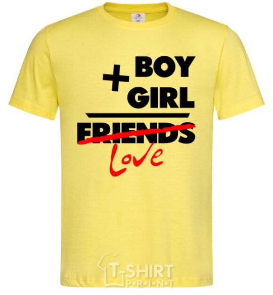 Men's T-Shirt Boy plus girl love cornsilk фото