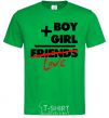 Men's T-Shirt Boy plus girl love kelly-green фото