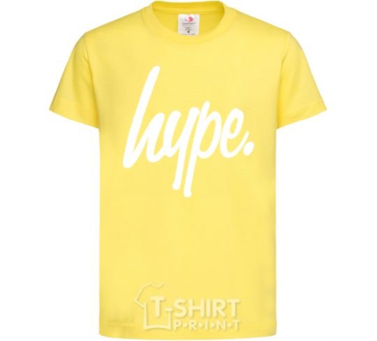 Kids T-shirt Hype word cornsilk фото