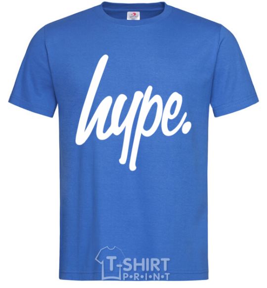 Мужская футболка Hype word Ярко-синий фото