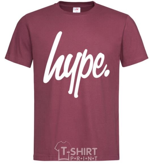 Men's T-Shirt Hype word burgundy фото