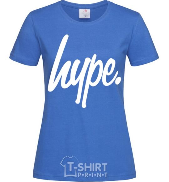 Women's T-shirt Hype word royal-blue фото