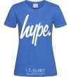 Women's T-shirt Hype word royal-blue фото