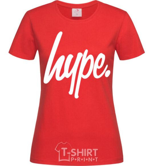 Women's T-shirt Hype word red фото