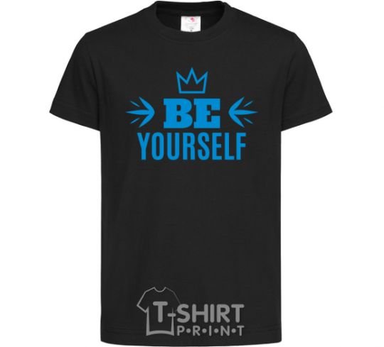 Kids T-shirt Be yourself black фото