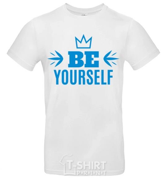 Мужская футболка Be yourself Белый фото