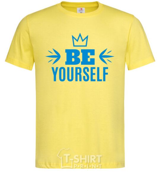 Мужская футболка Be yourself Лимонный фото