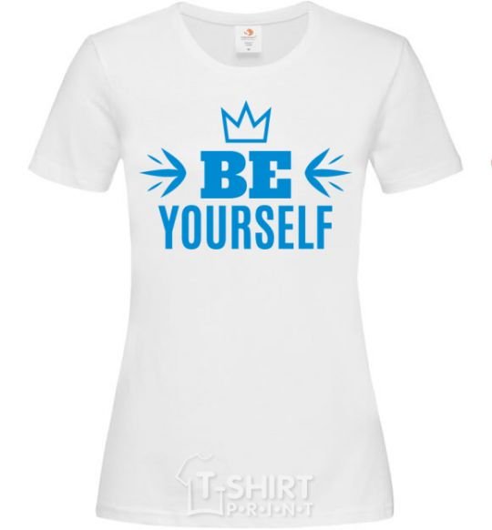 Женская футболка Be yourself Белый фото