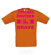 Kids T-shirt Fortune favors the brave cornsilk фото