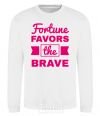 Sweatshirt Fortune favors the brave White фото