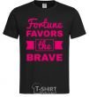 Men's T-Shirt Fortune favors the brave black фото