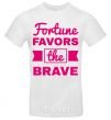 Men's T-Shirt Fortune favors the brave White фото