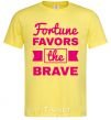 Men's T-Shirt Fortune favors the brave cornsilk фото