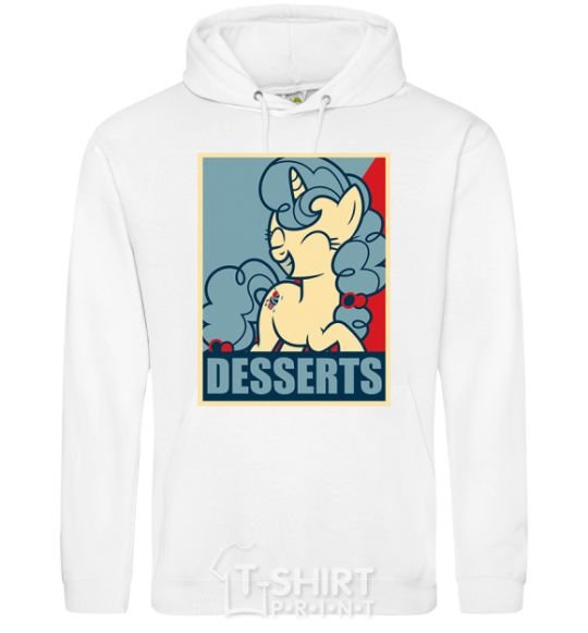 Men`s hoodie Desserts White фото