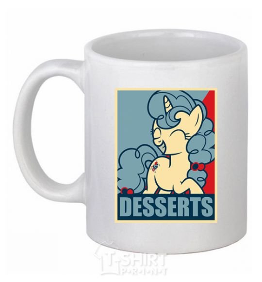Ceramic mug Desserts White фото