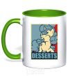 Mug with a colored handle Desserts kelly-green фото