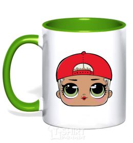 Mug with a colored handle