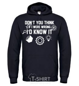 Men`s hoodie If i were wrong i'd know it black фото