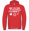 Men`s hoodie If i were wrong i'd know it bright-red фото