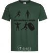 Мужская футболка My needs are simple crossfit Темно-зеленый фото