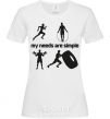 Women's T-shirt My needs are simple crossfit White фото