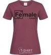 Women's T-shirt Iron crossfit burgundy фото