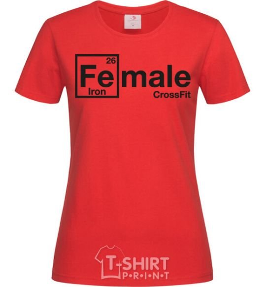 Women's T-shirt Iron crossfit red фото
