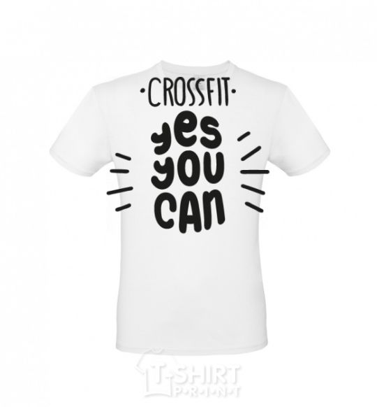 Мужская футболка Crossfit yes you can Белый фото