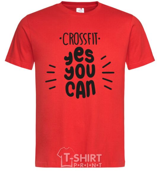 Мужская футболка Crossfit yes you can Красный фото
