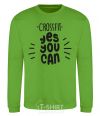 Sweatshirt Crossfit yes you can orchid-green фото